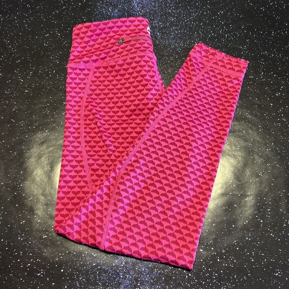 Vineyard Vines Leggings Women's Extra Small Bright Pink Whale‎ Tail Print